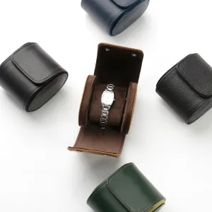 1 Slot Watch Case - Pebble Dark Blue