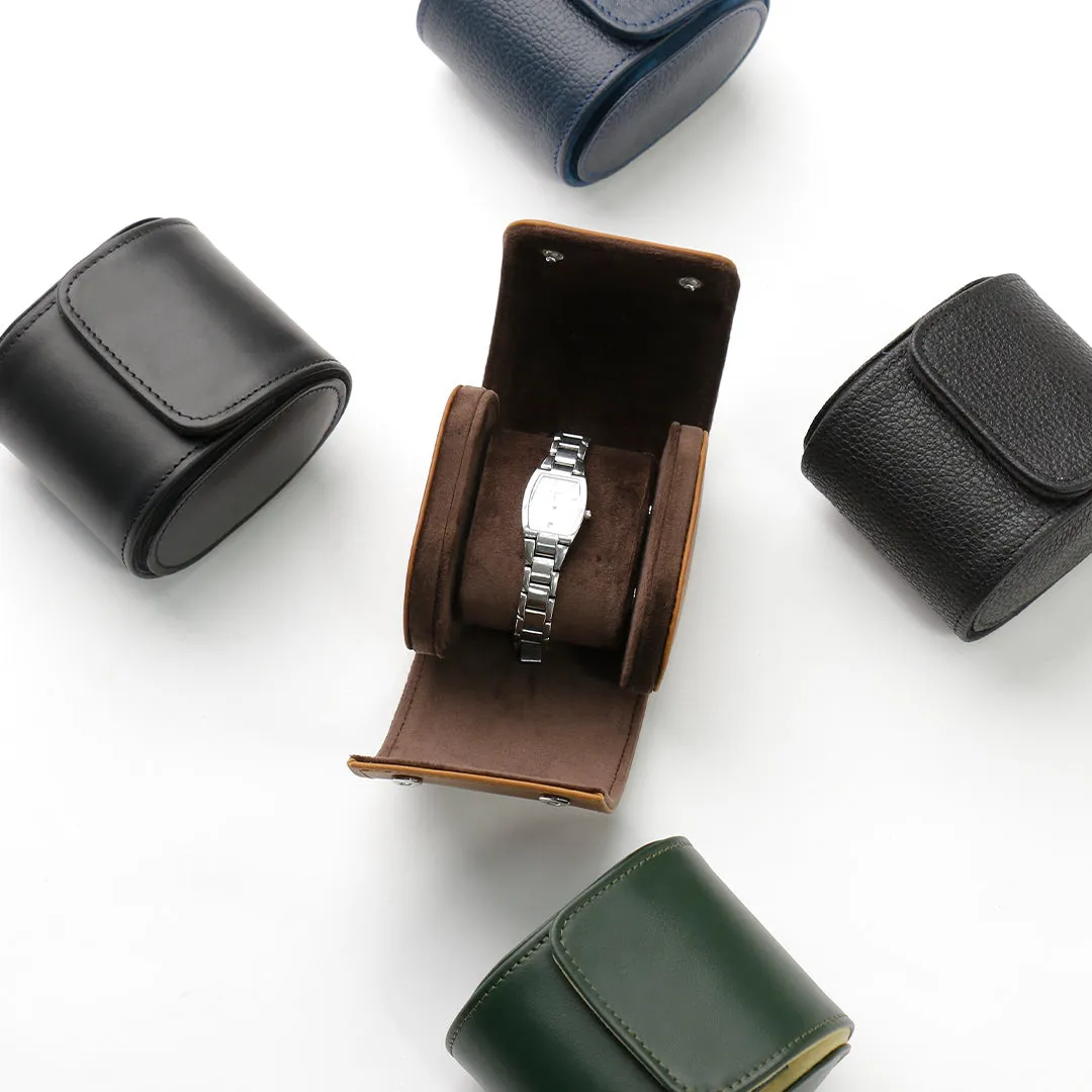 1 Slot Watch Case - Pebble Dark Blue