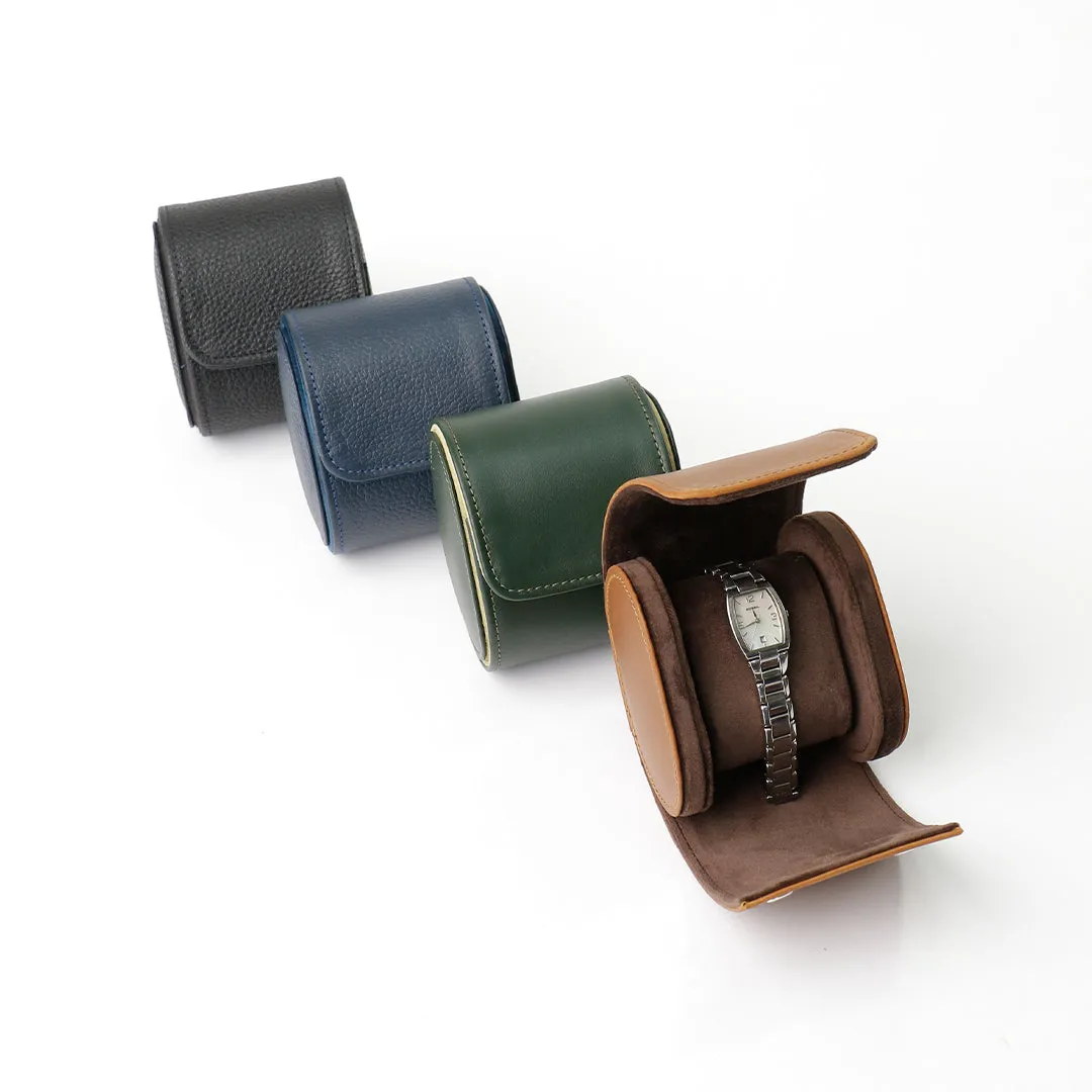 1 Slot Watch Case - Pebble Dark Blue