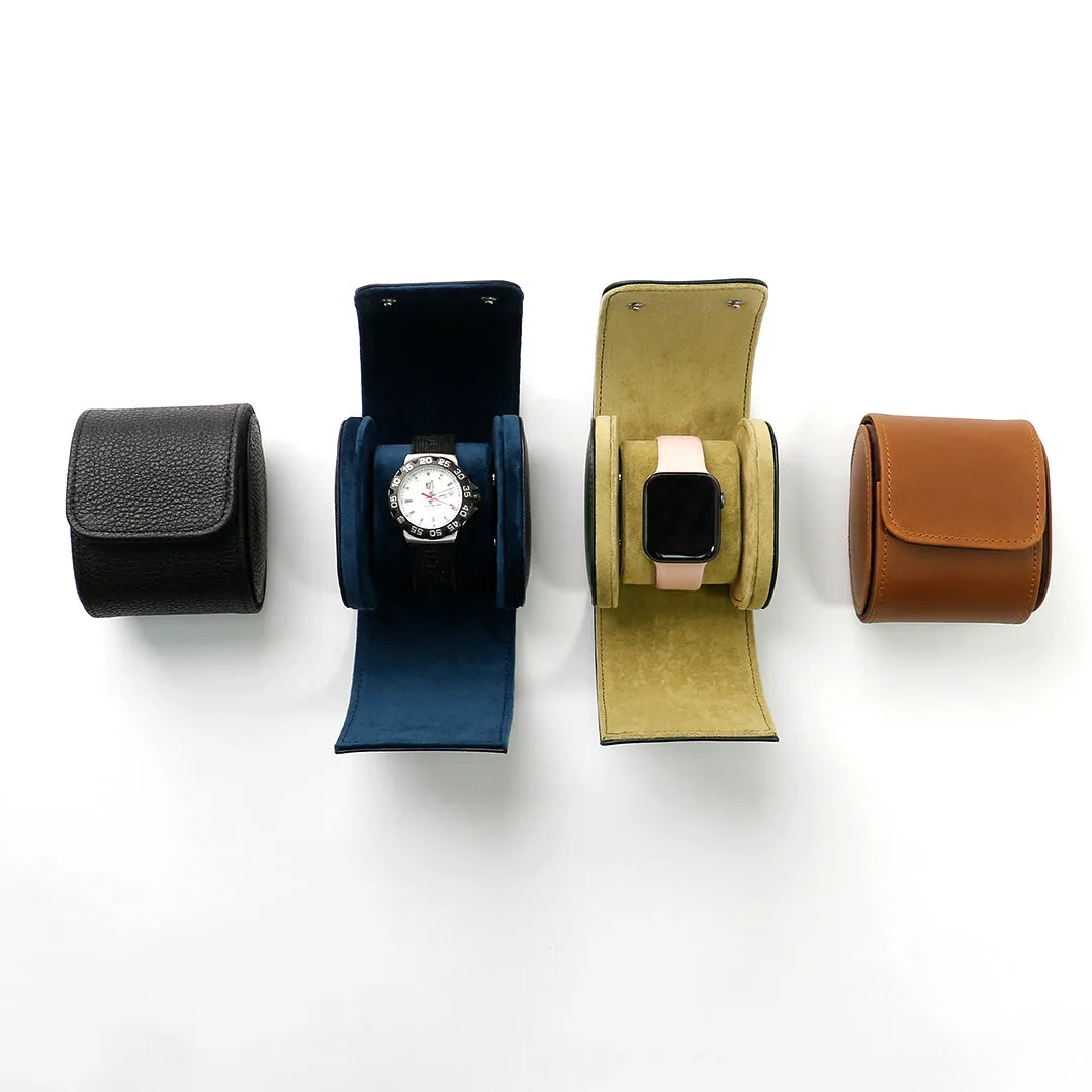 1 Slot Watch Case - Pebble Dark Blue