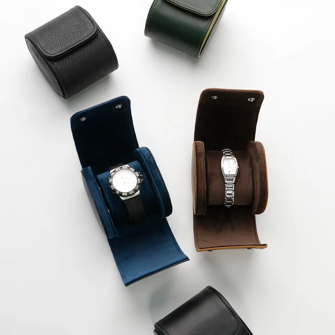 1 Slot Watch Case - Pebble Dark Blue