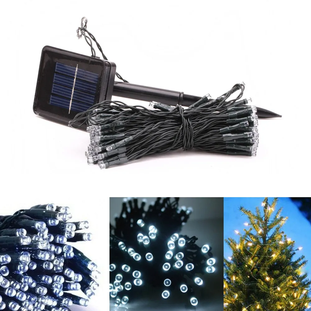 100 Solar Powered LED String Fairy Lights Party Xmas Outdoor Garden Tree Decor !