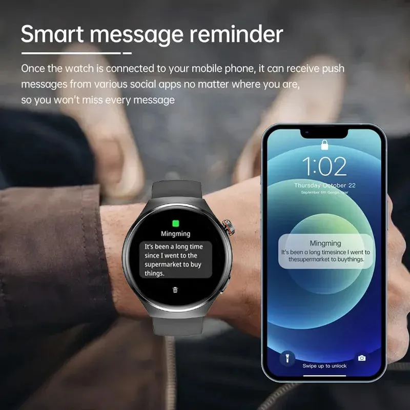 1.43" HD Color Screen Smartwatch  Wireless Call, Waterproof, Sports Monitor, 100  Dials, Business