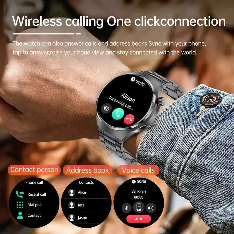 1.43" HD Color Screen Smartwatch  Wireless Call, Waterproof, Sports Monitor, 100  Dials, Business