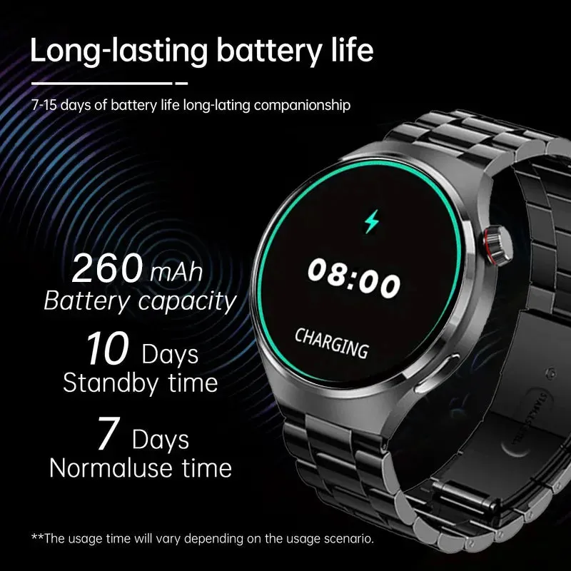 1.43" HD Color Screen Smartwatch  Wireless Call, Waterproof, Sports Monitor, 100  Dials, Business