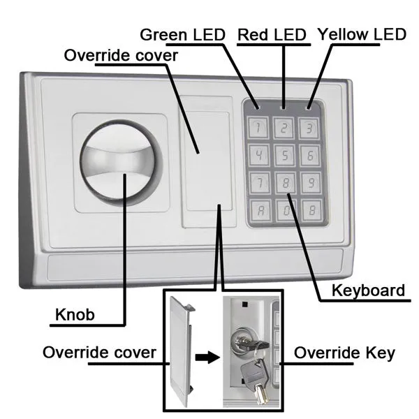1.8 Cubic Feet Large Electronic Digital Security Safe