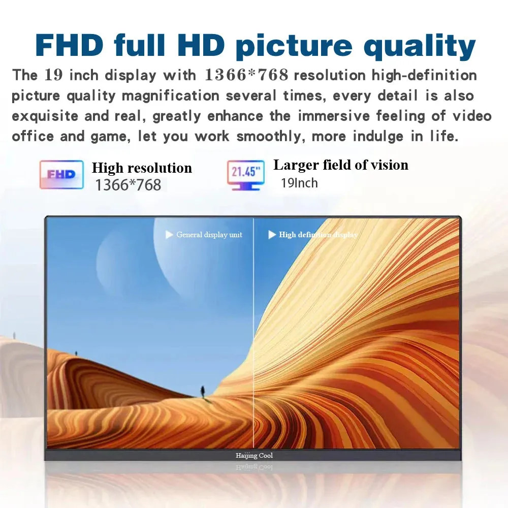 19 Inch Monitor 75Hz LED Display PC IPS HD office Desktop Computer Screen Flat Panel  VGA/HDMI-compatible