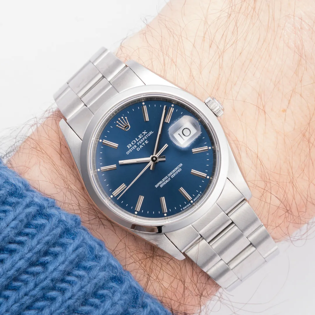 1993 Rolex Oyster Perpetual Date Ref. 15200 with Service Papers