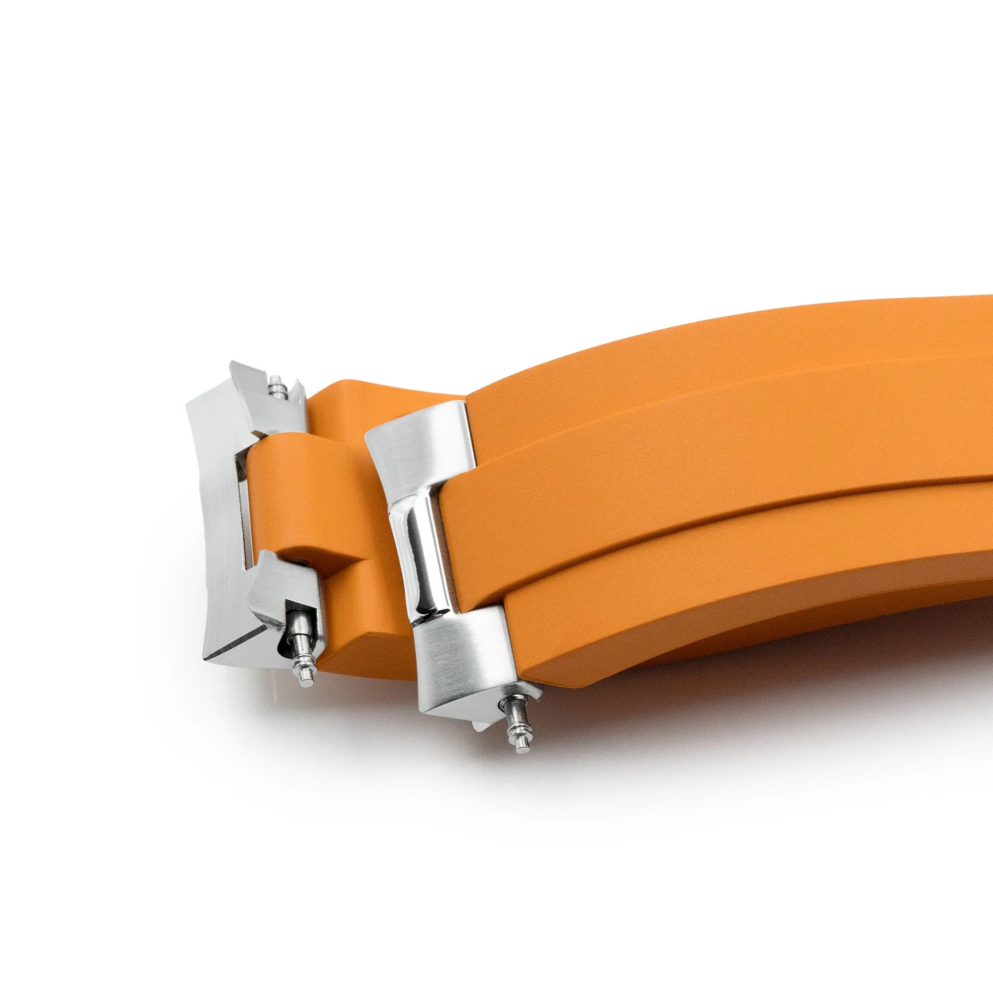20mm Crafter Blue - MX03-813 Orange FKM Rubber Strap With End Links For Seiko Speedtimer SSC813