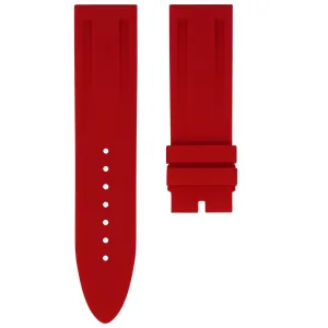 23MM LUG WIDTH STRAP - RED RUBBER