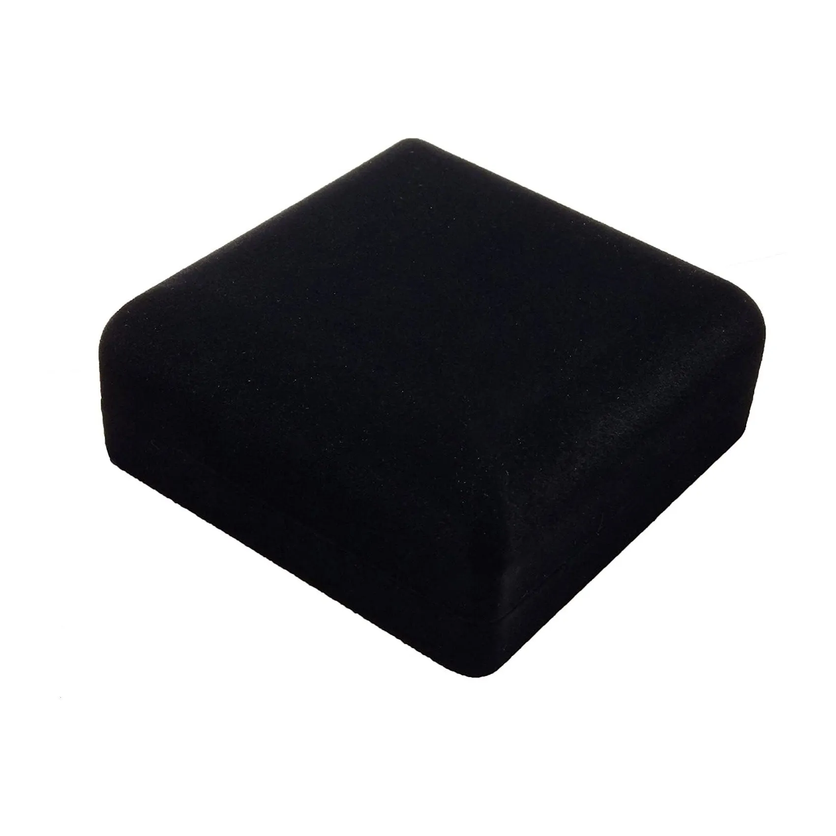 3 1/2" x 3 1/2" Black Flocked Watch/Bracelet Box