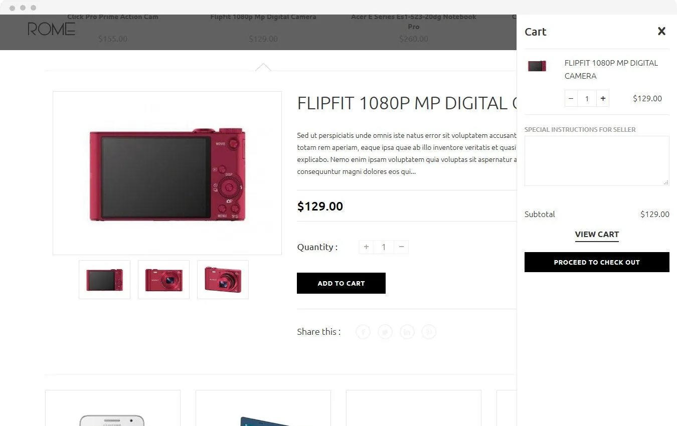 Accessories Store Rome Shopify Theme