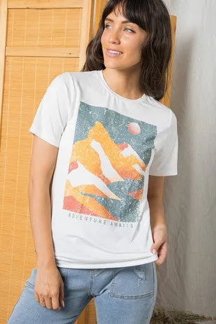 Adventure Awaits Graphic Top