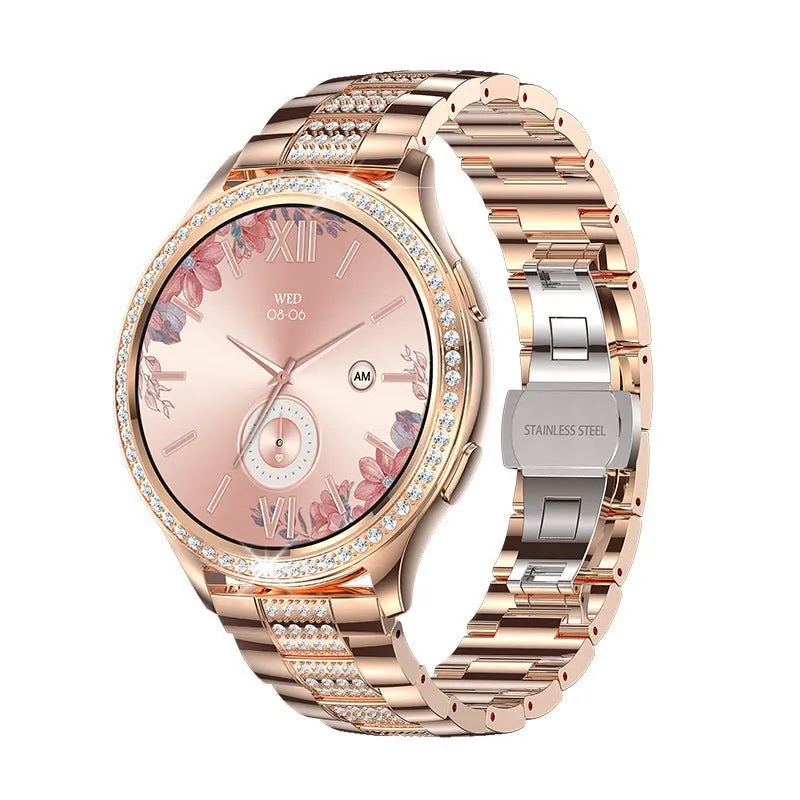 AK53 Bluetooth Calling Heart Rate Blood Pressure Blood Oxygen Monitor Weather Smart Watch