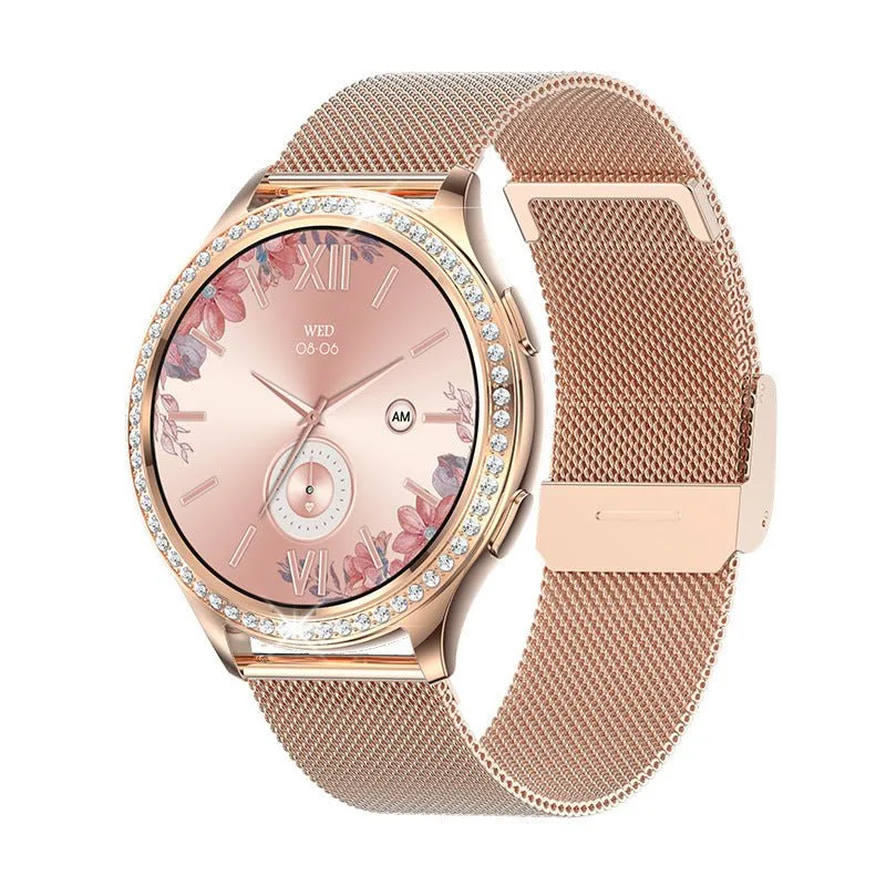 AK53 Bluetooth Calling Heart Rate Blood Pressure Blood Oxygen Monitor Weather Smart Watch