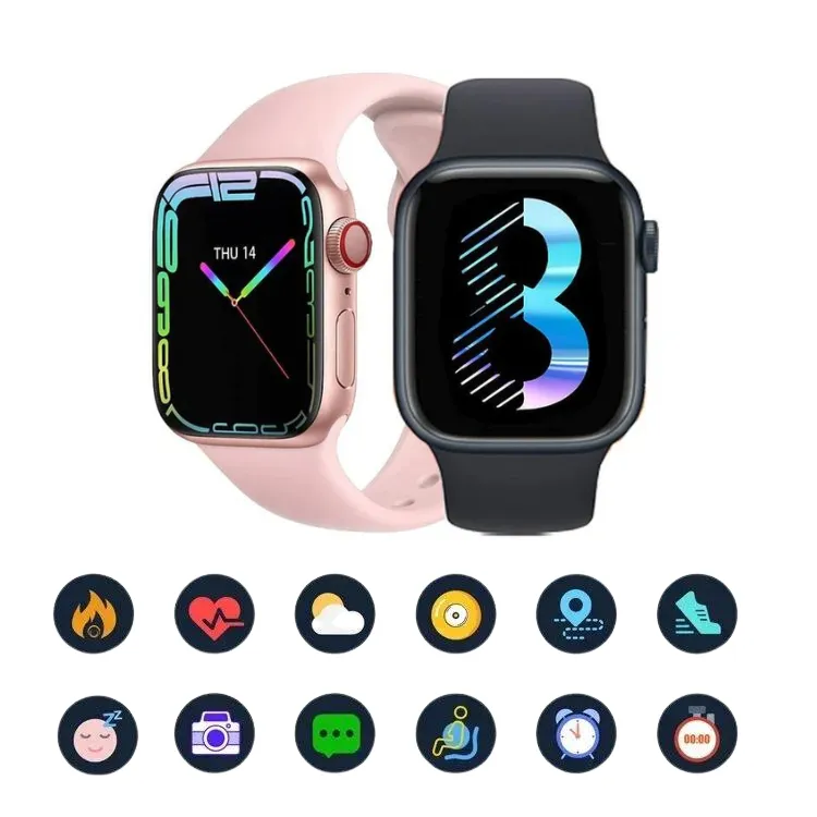 [All day monitoring of heart rate and blood pressure] Bluetooth fashion watch(Support 24 languages
