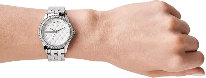 Armani Exchange Ladies Stainless Steel Three Hand Dress Watch AX5215