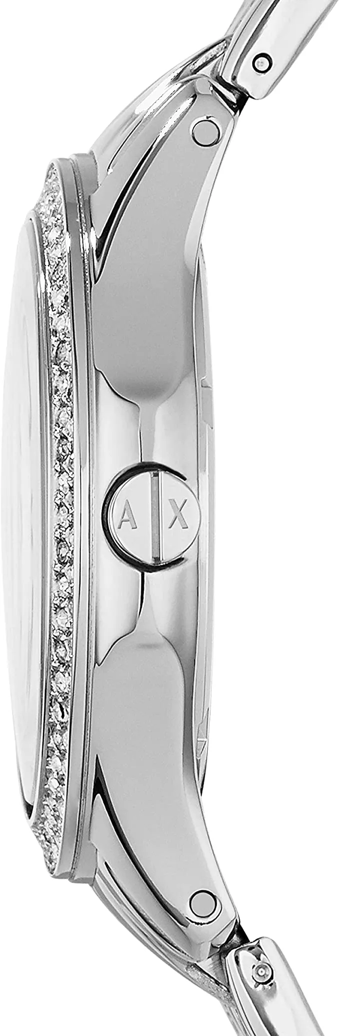Armani Exchange Ladies Stainless Steel Three Hand Dress Watch AX5215