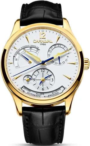 Automatic Watch for Men Analog Casual Dress Watches with Kinetic Energy Display