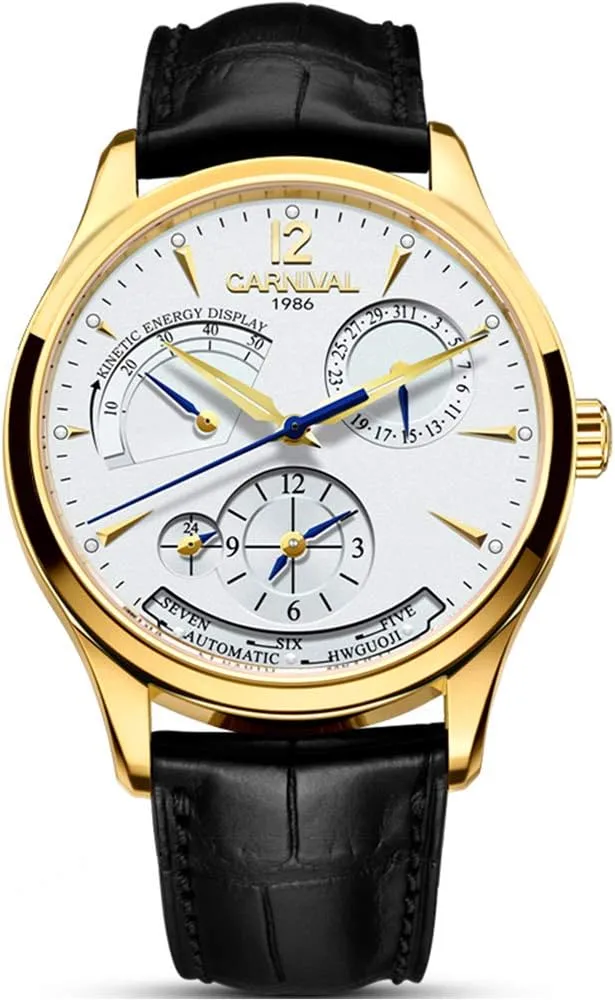 Automatic Watch for Men Analog Casual Dress Watches with Kinetic Energy Display