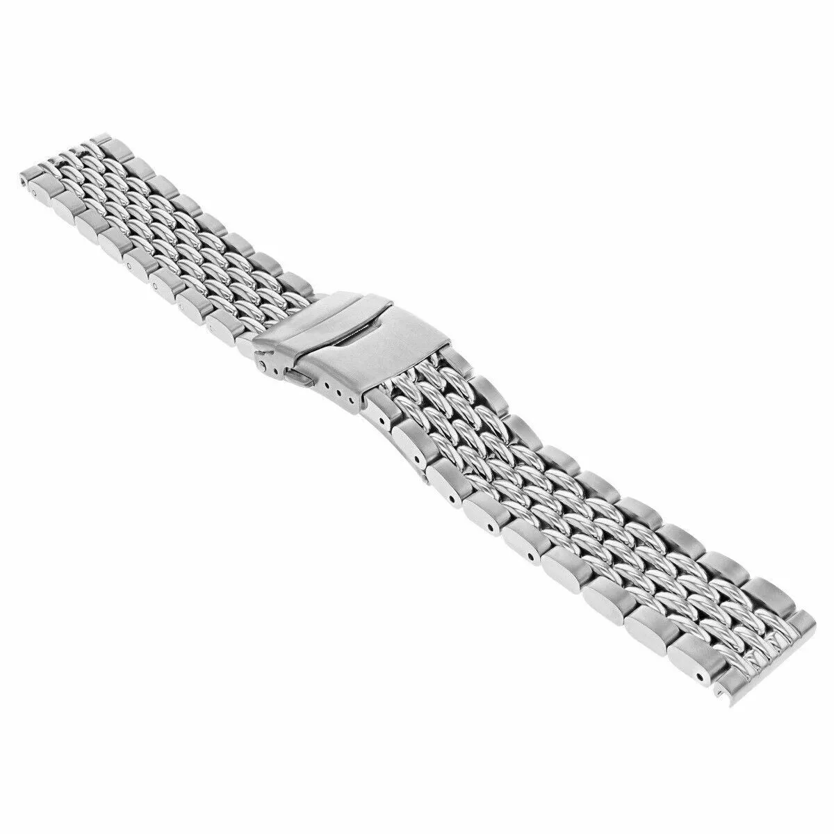 BEAD OF RICE WATCH BAND FOR NEW OR VINTAGE WATCHES IN 20MM STAINLESS STEEL