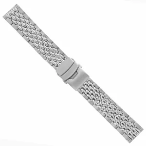 BEAD OF RICE WATCH BAND FOR NEW OR VINTAGE WATCHES IN 20MM STAINLESS STEEL
