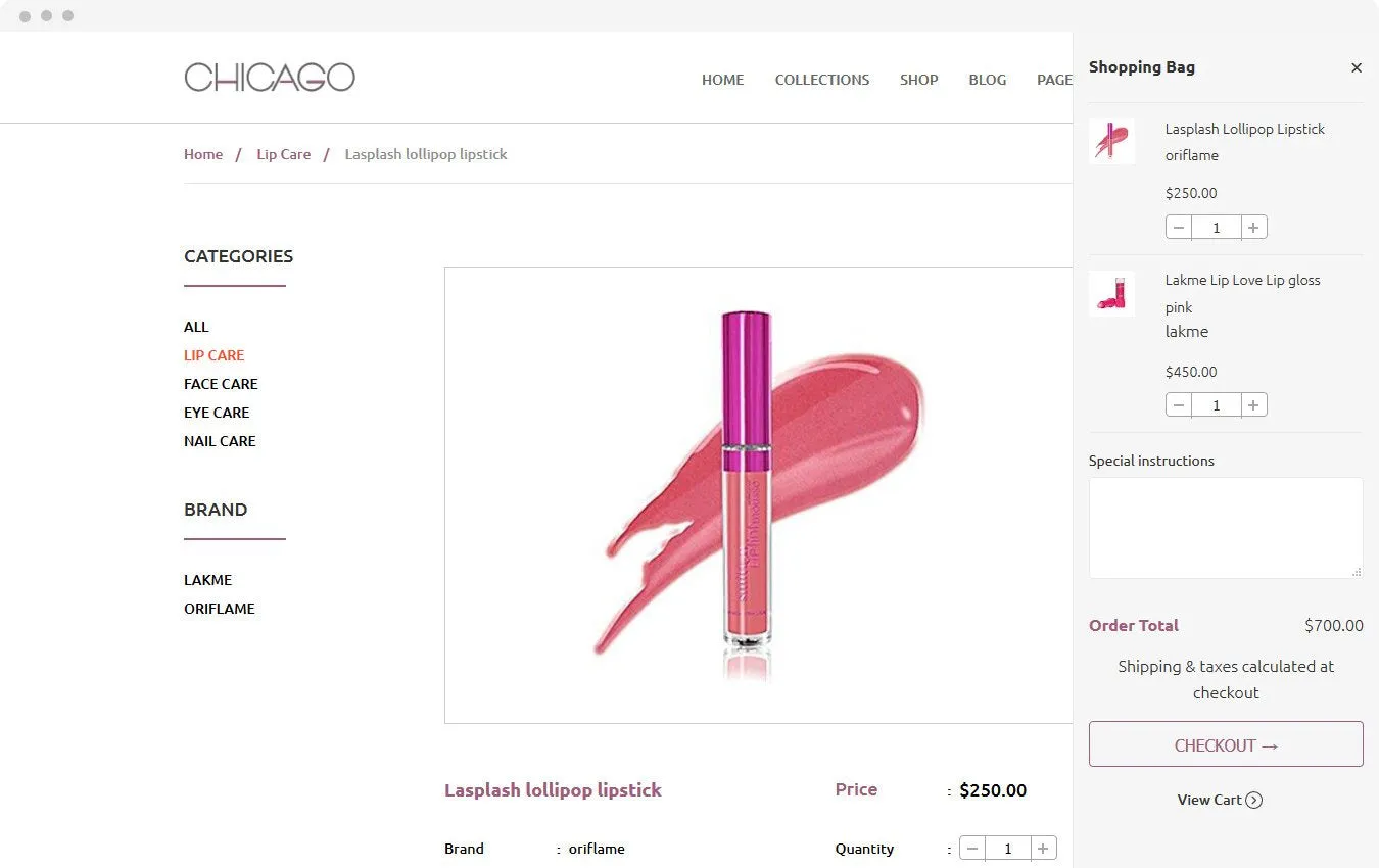 Beauty Store Chicago Shopify Theme