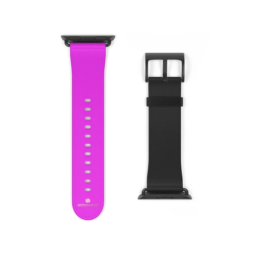 Black Pink Apple Watch Band, Duo Color Premium 38mm/42mm Watch Bands- Made in USA