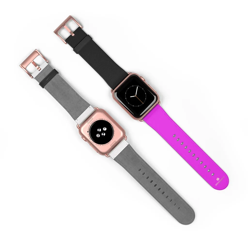 Black Pink Apple Watch Band, Duo Color Premium 38mm/42mm Watch Bands- Made in USA