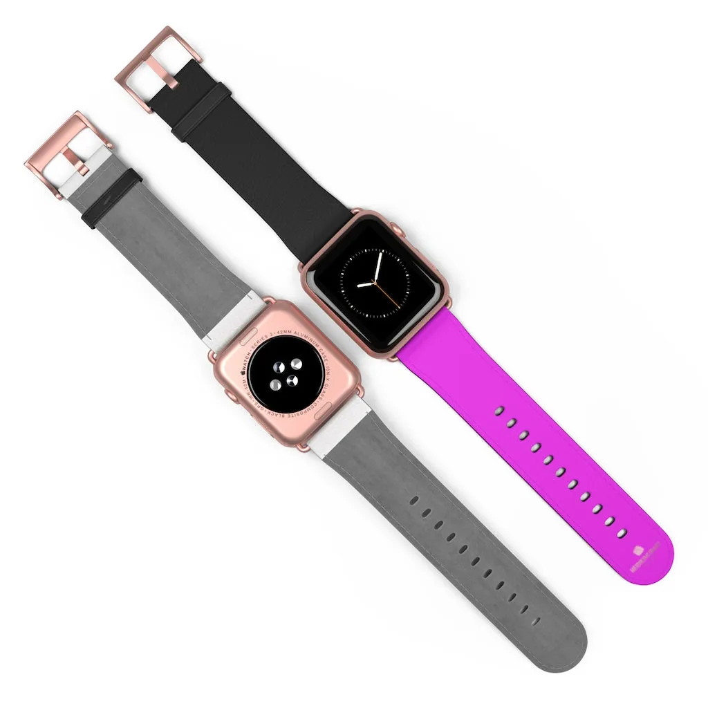 Black Pink Apple Watch Band, Duo Color Premium 38mm/42mm Watch Bands- Made in USA