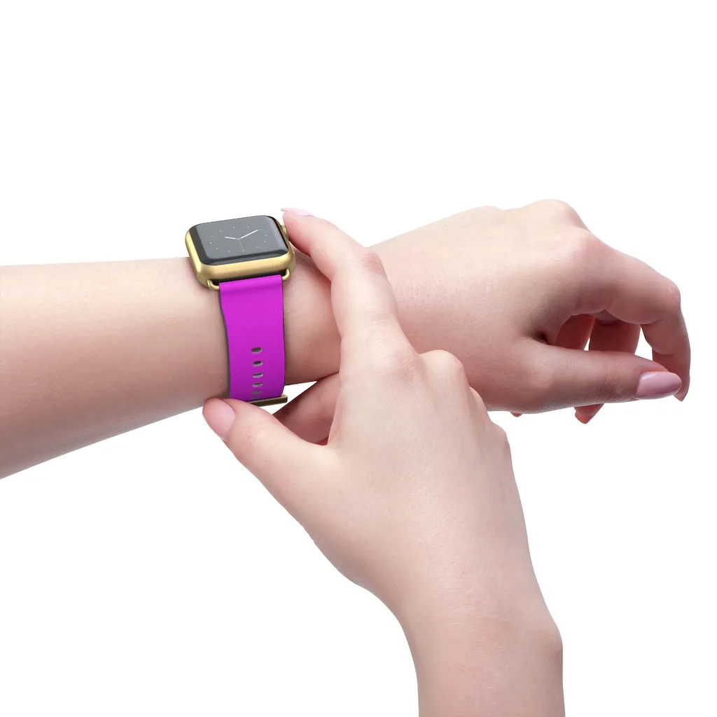 Black Pink Apple Watch Band, Duo Color Premium 38mm/42mm Watch Bands- Made in USA