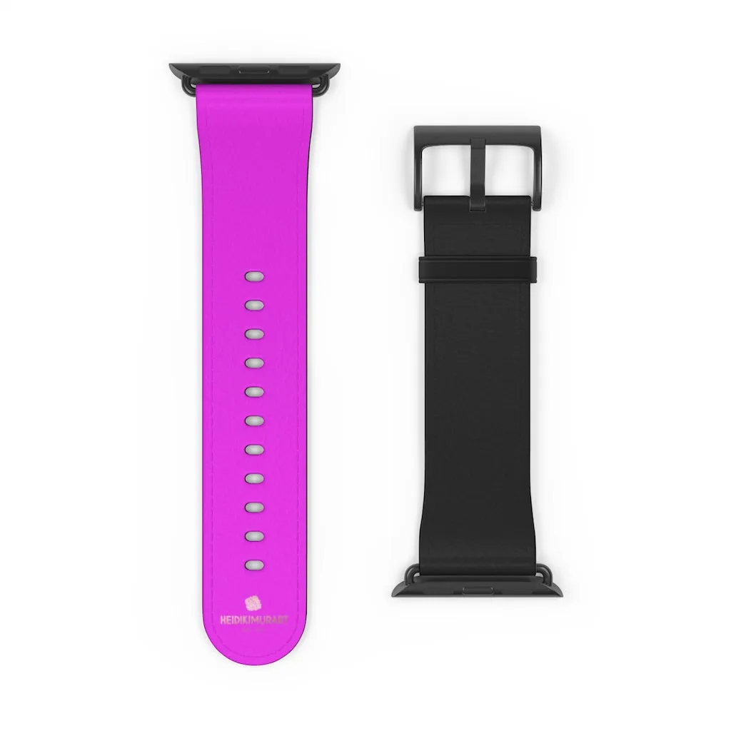 Black Pink Apple Watch Band, Duo Color Premium 38mm/42mm Watch Bands- Made in USA