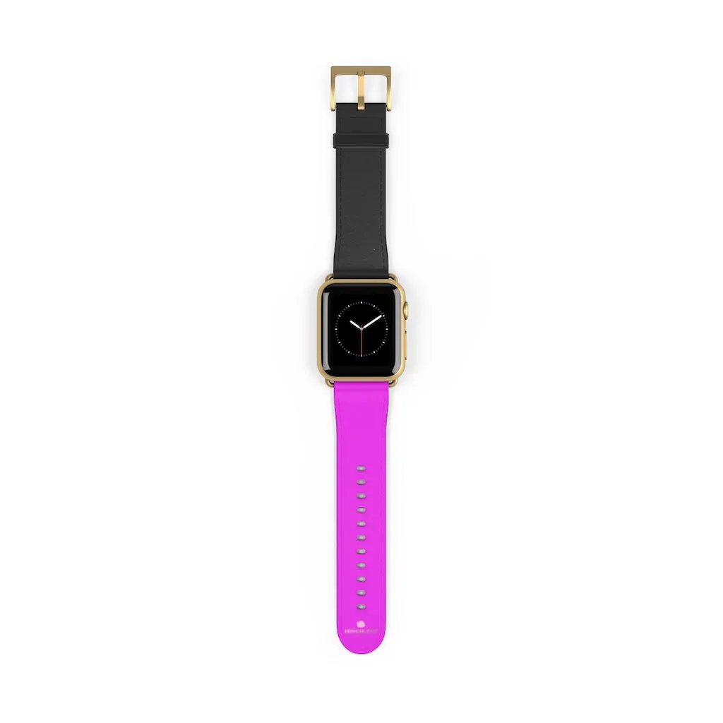 Black Pink Apple Watch Band, Duo Color Premium 38mm/42mm Watch Bands- Made in USA