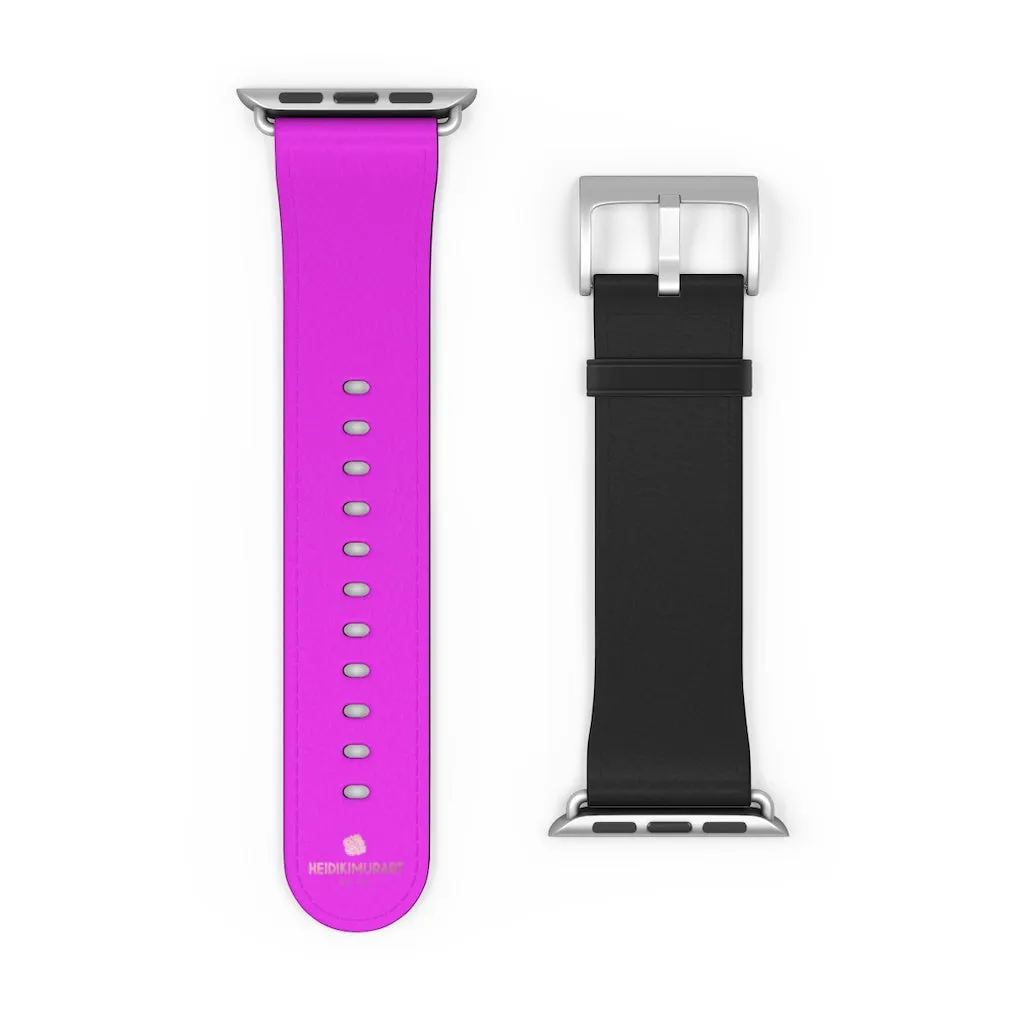 Black Pink Apple Watch Band, Duo Color Premium 38mm/42mm Watch Bands- Made in USA