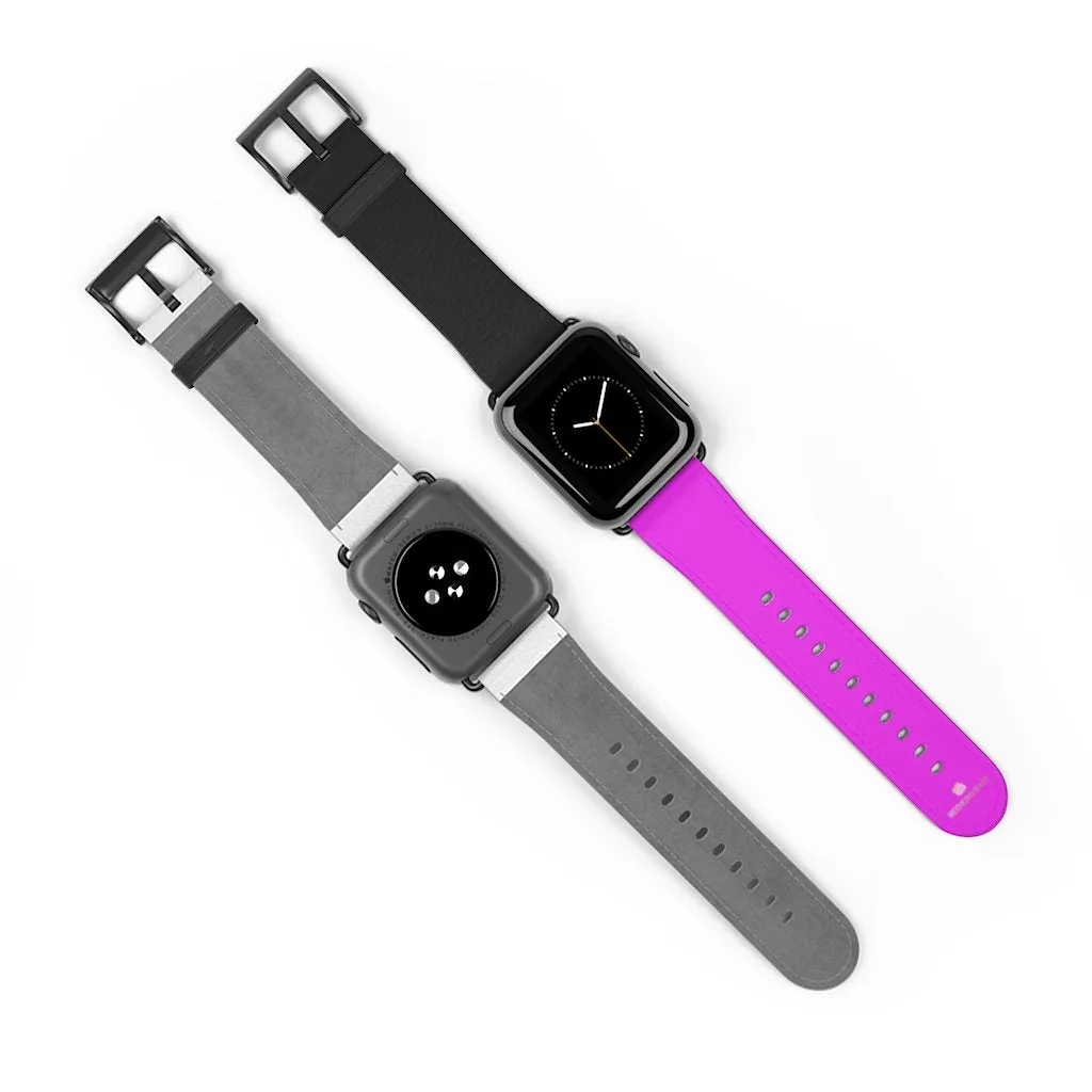 Black Pink Apple Watch Band, Duo Color Premium 38mm/42mm Watch Bands- Made in USA