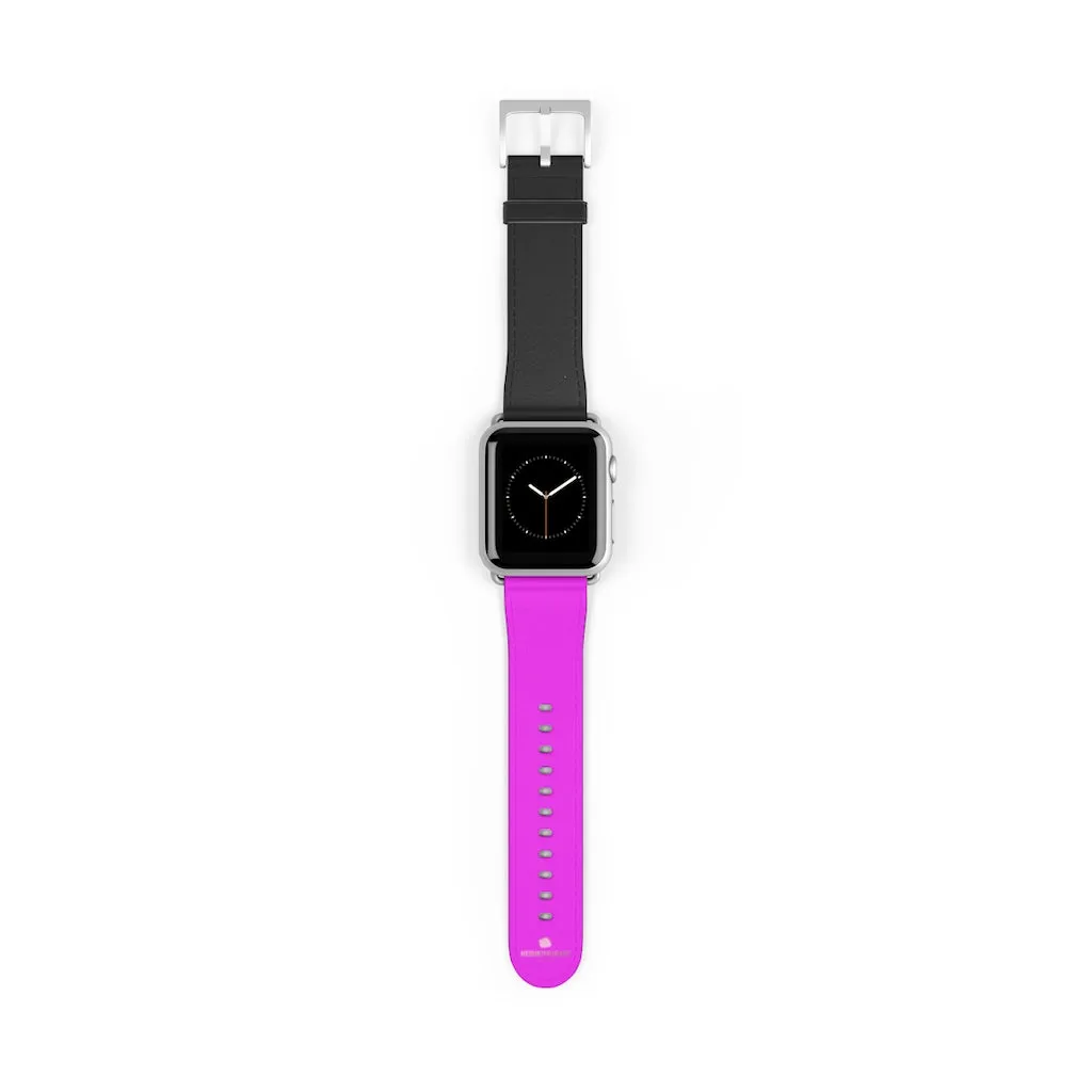 Black Pink Apple Watch Band, Duo Color Premium 38mm/42mm Watch Bands- Made in USA