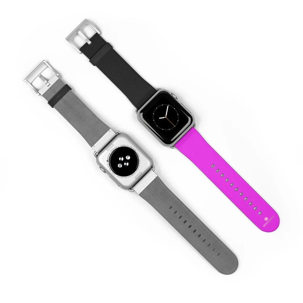 Black Pink Apple Watch Band, Duo Color Premium 38mm/42mm Watch Bands- Made in USA
