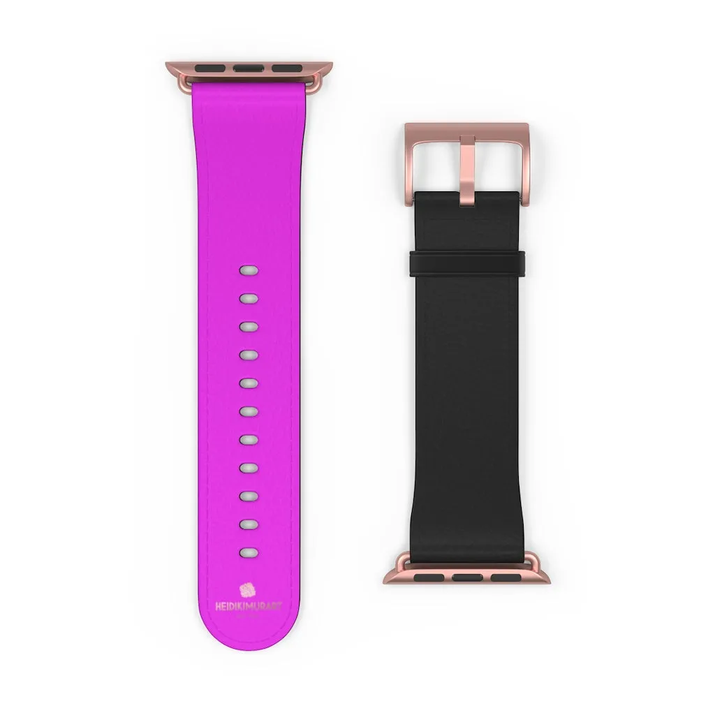 Black Pink Apple Watch Band, Duo Color Premium 38mm/42mm Watch Bands- Made in USA