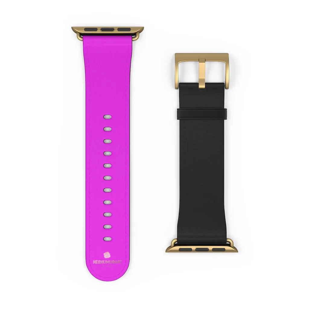 Black Pink Apple Watch Band, Duo Color Premium 38mm/42mm Watch Bands- Made in USA