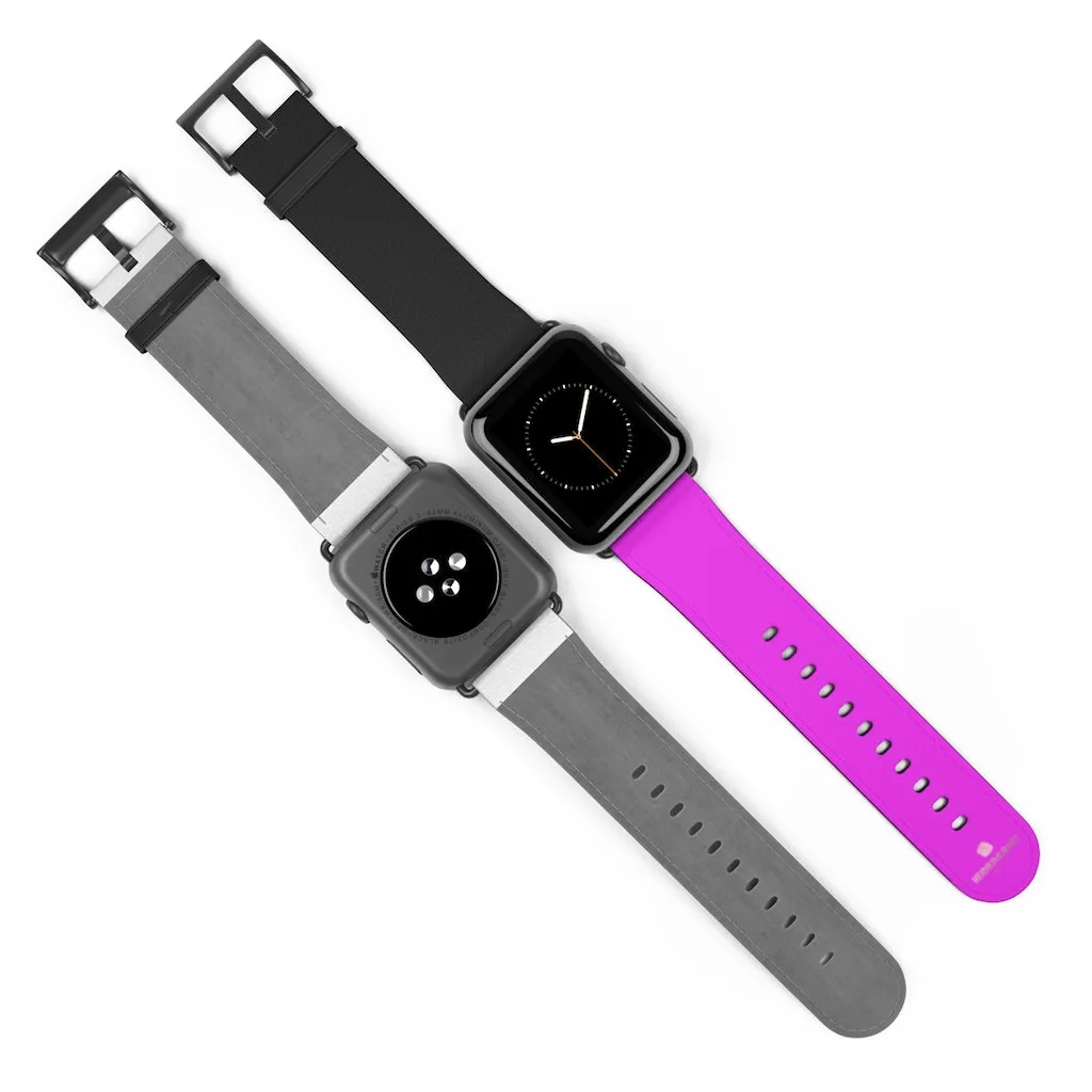 Black Pink Apple Watch Band, Duo Color Premium 38mm/42mm Watch Bands- Made in USA