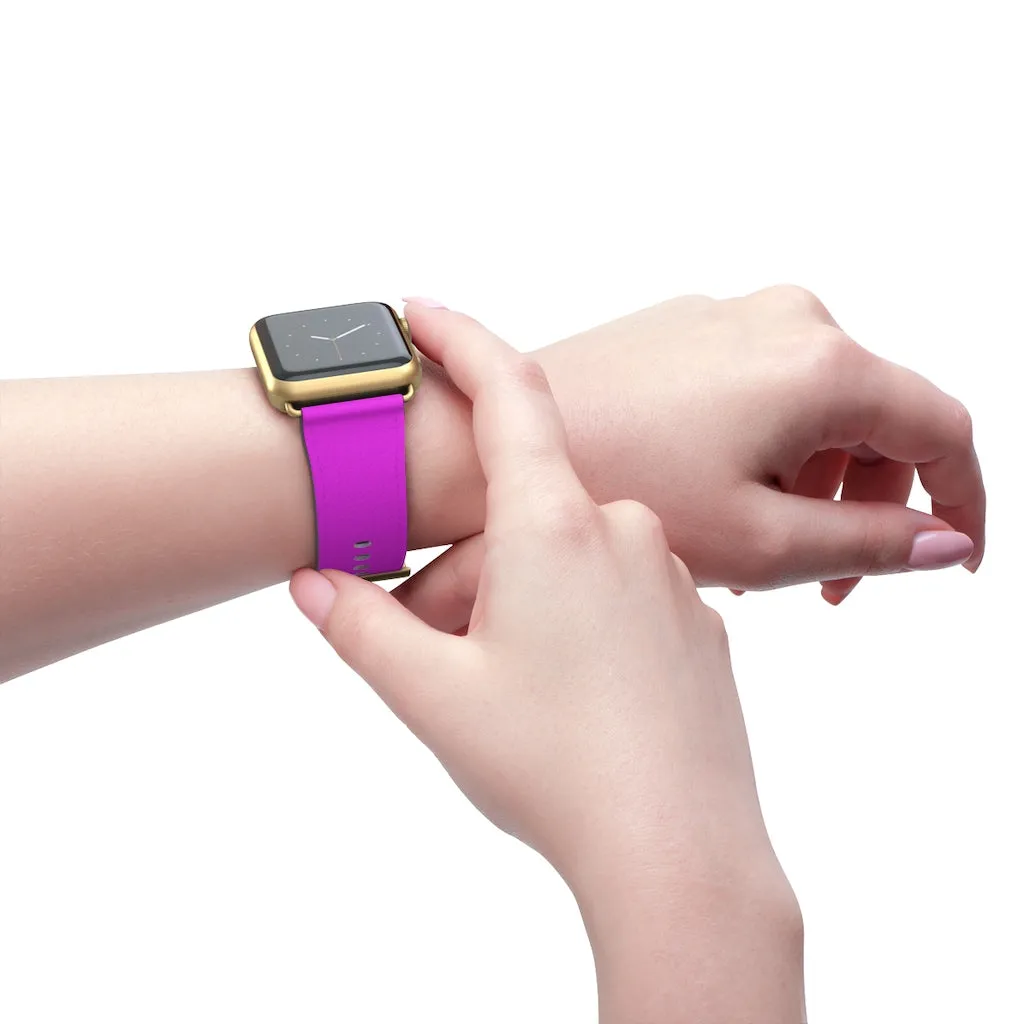 Black Pink Apple Watch Band, Duo Color Premium 38mm/42mm Watch Bands- Made in USA