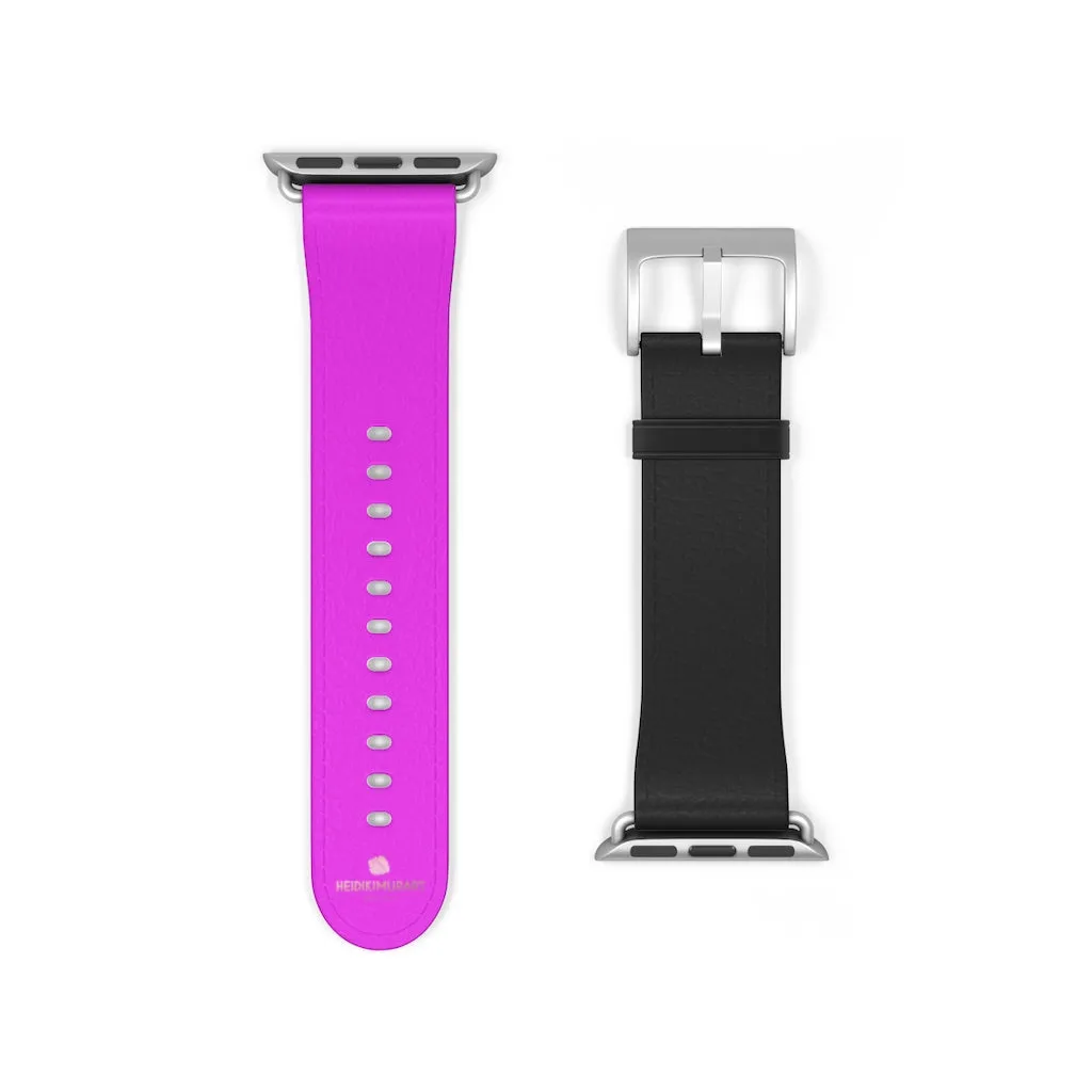 Black Pink Apple Watch Band, Duo Color Premium 38mm/42mm Watch Bands- Made in USA