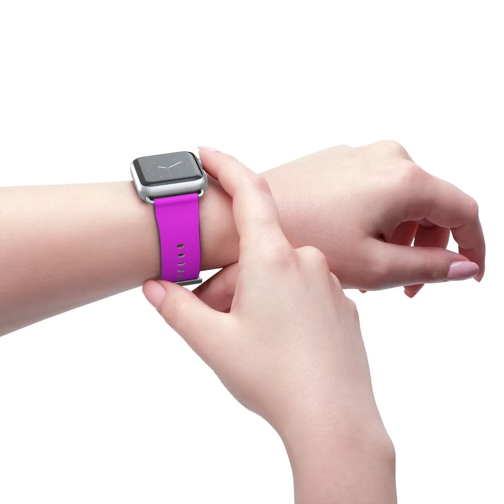 Black Pink Apple Watch Band, Duo Color Premium 38mm/42mm Watch Bands- Made in USA
