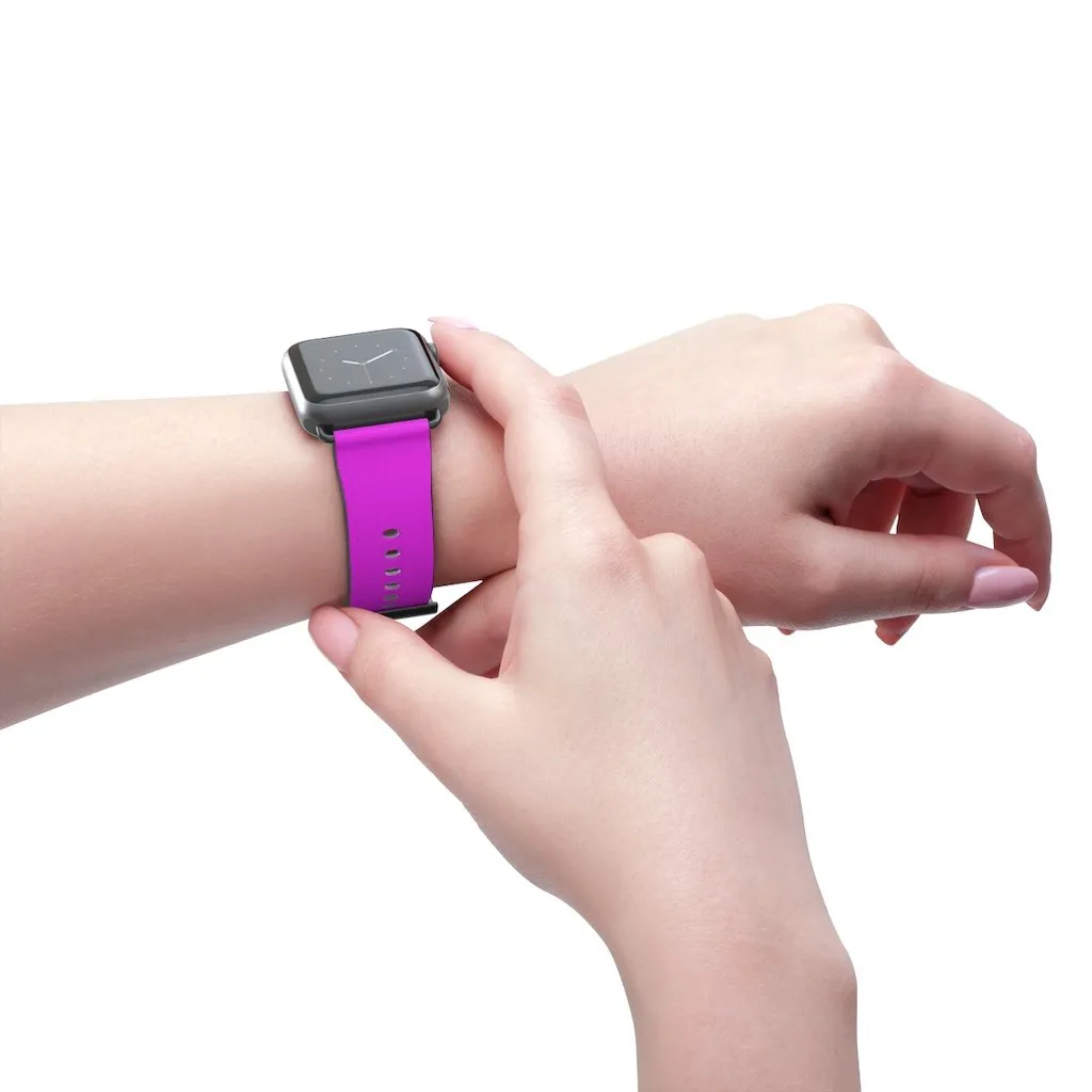 Black Pink Apple Watch Band, Duo Color Premium 38mm/42mm Watch Bands- Made in USA