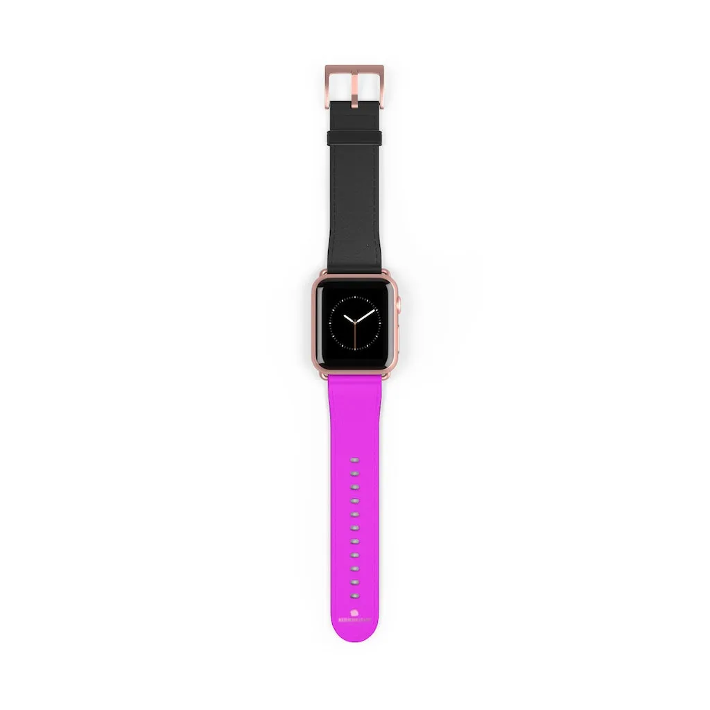 Black Pink Apple Watch Band, Duo Color Premium 38mm/42mm Watch Bands- Made in USA