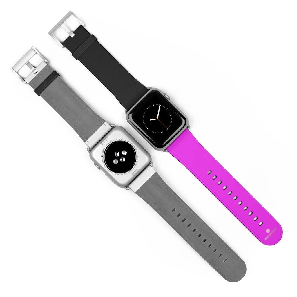 Black Pink Apple Watch Band, Duo Color Premium 38mm/42mm Watch Bands- Made in USA