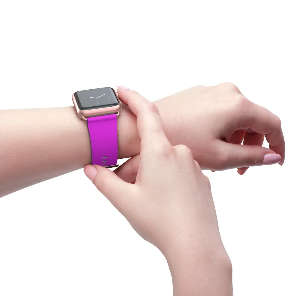 Black Pink Apple Watch Band, Duo Color Premium 38mm/42mm Watch Bands- Made in USA