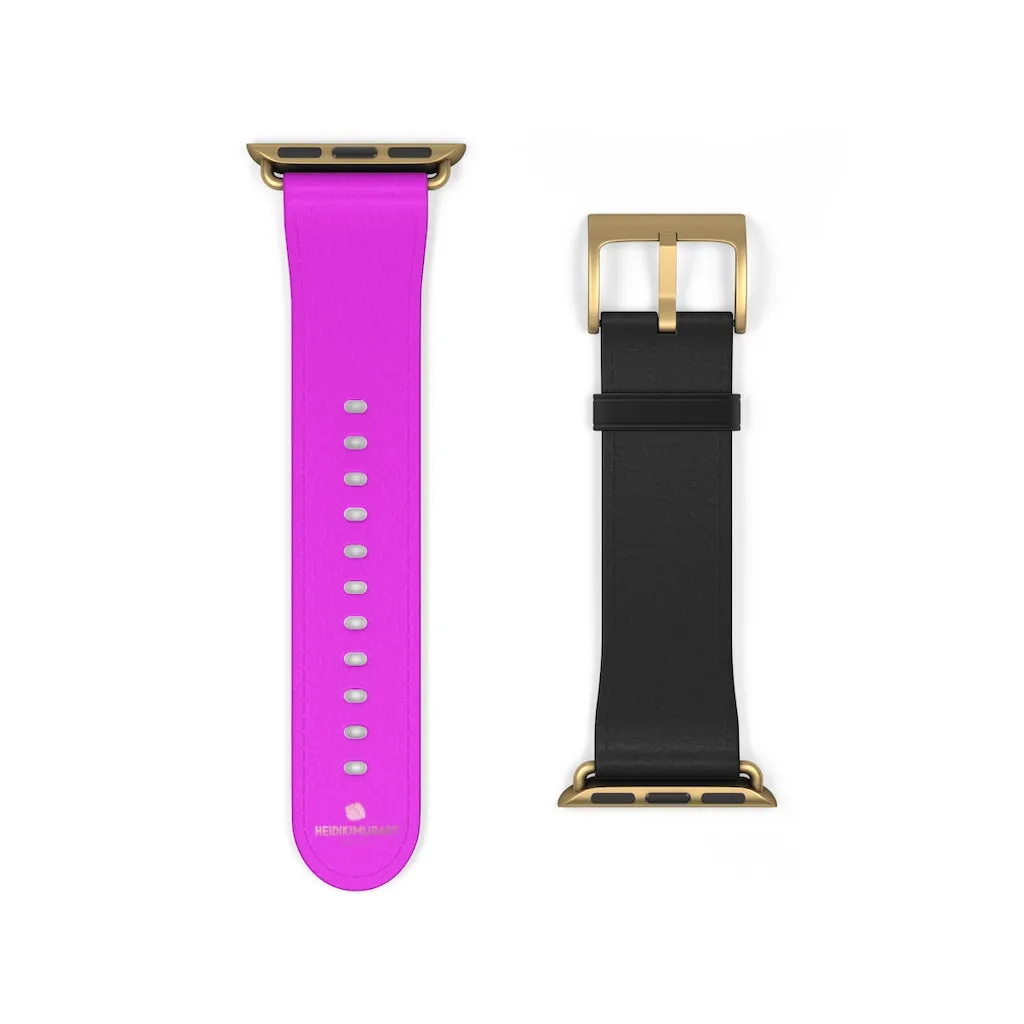 Black Pink Apple Watch Band, Duo Color Premium 38mm/42mm Watch Bands- Made in USA