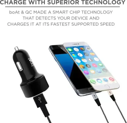boAt Dual Port Rapid Car Charger 3.0 (Qualcomm Certified)
