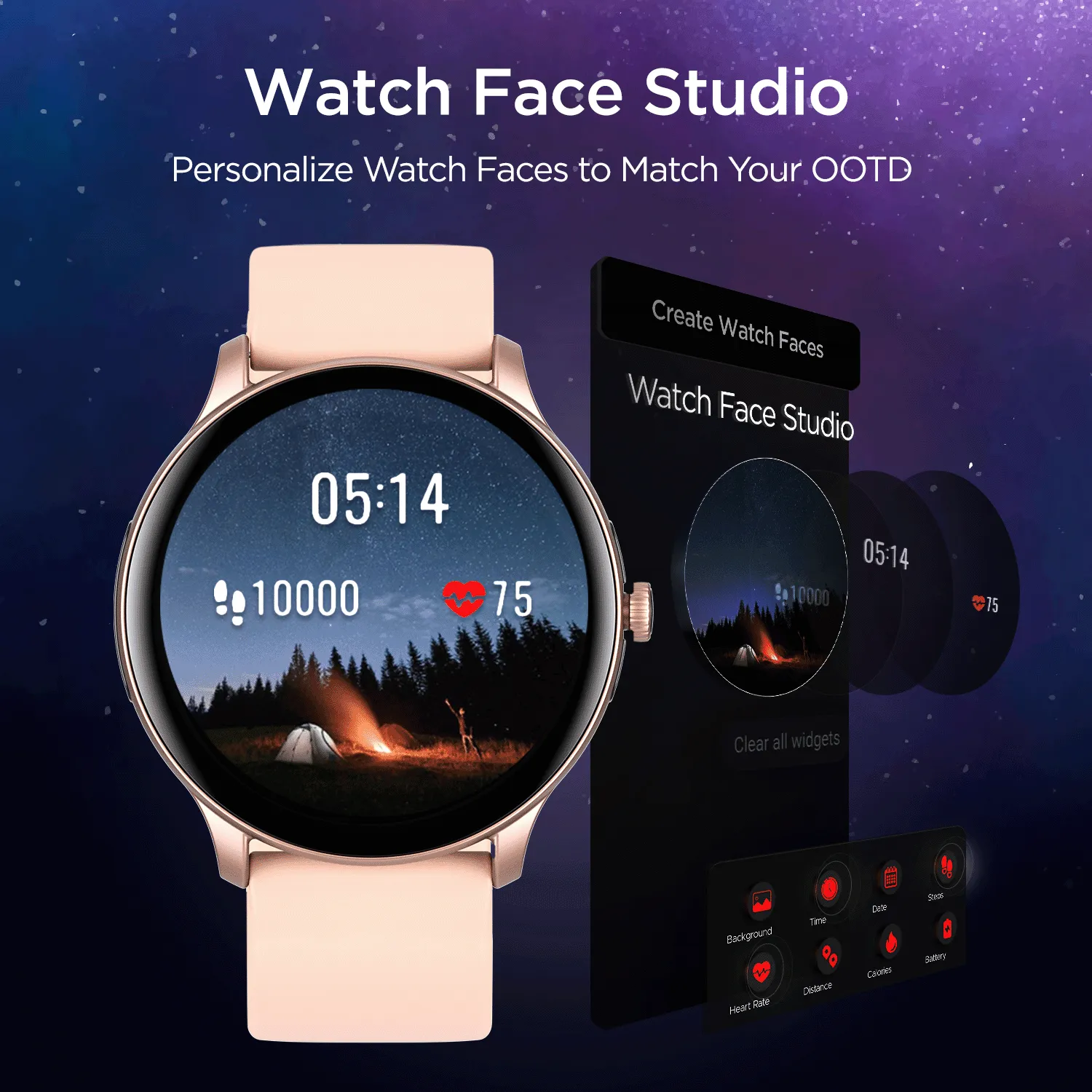 boAt Lunar Call Pro | Round Dial Smart Watch with 1.39" (3.53 cms) Big AMOLED Display, SensAi, Watch Face Studio, Bluetooth Calling, 700  Active Modes, Apollo3.5 Blue Plus Processor